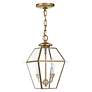 7_2 Light Antique Brass Pendant Lantern more views