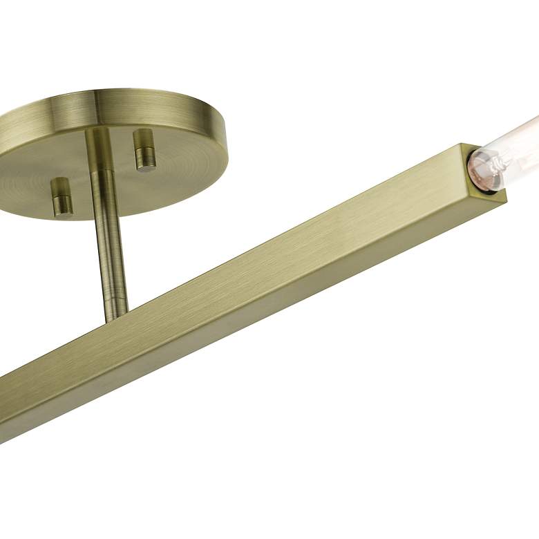 Image 7 2 Light Antique Brass Semi-Flush more views