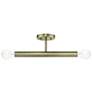 2_2 Light Antique Brass Semi-Flush