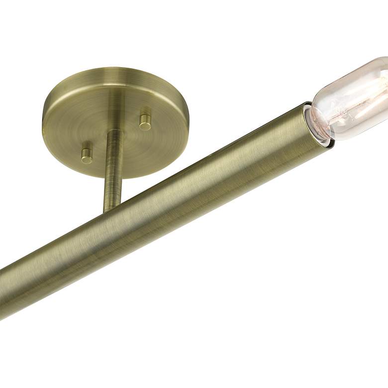 Image 7 2 Light Antique Brass Semi-Flush more views