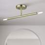 1_2 Light Antique Brass Semi-Flush