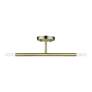 3_2 Light Antique Brass Semi-Flush more views
