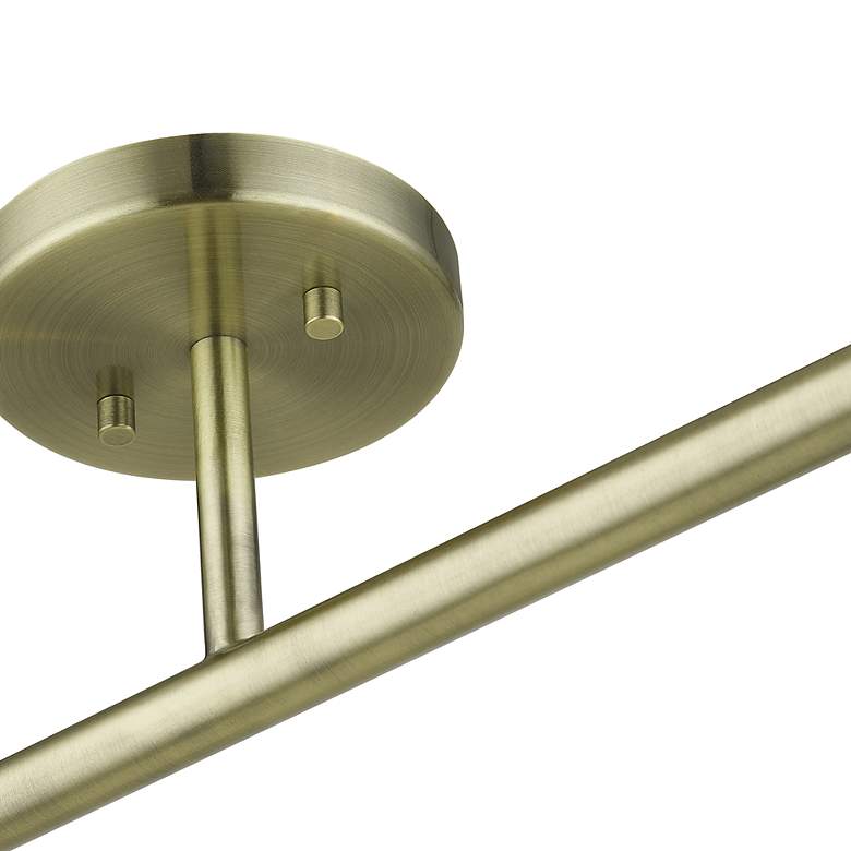 Image 7 2 Light Antique Brass Semi-Flush more views