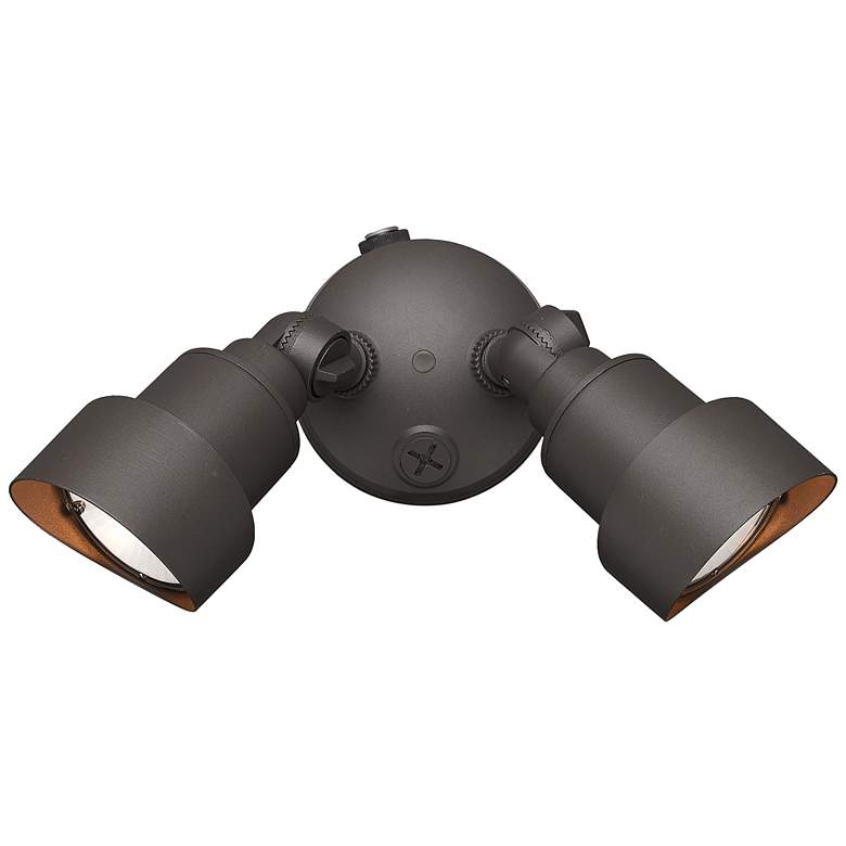 Image 1 2-Light Architectural Bronze Integrated LED Adjustable Head Floodlight