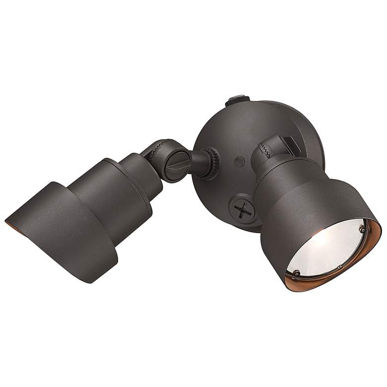 Image 2 2-Light Architectural Bronze Integrated LED Adjustable Head Floodlight more views