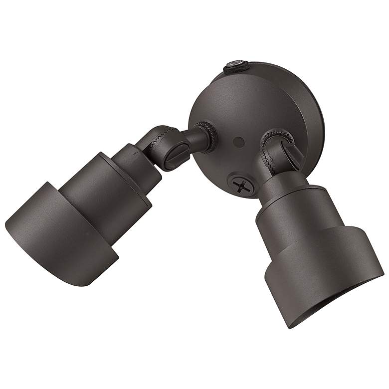 Image 4 2-Light Architectural Bronze Integrated LED Adjustable Head Floodlight more views