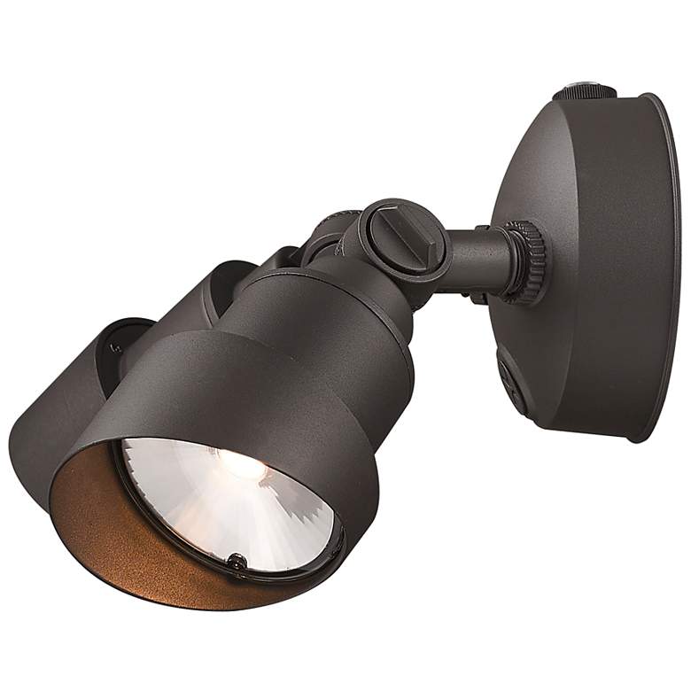 Image 5 2-Light Architectural Bronze Integrated LED Adjustable Head Floodlight more views