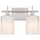 2-Light Bathroom Vanity Light in Brushed Nickel