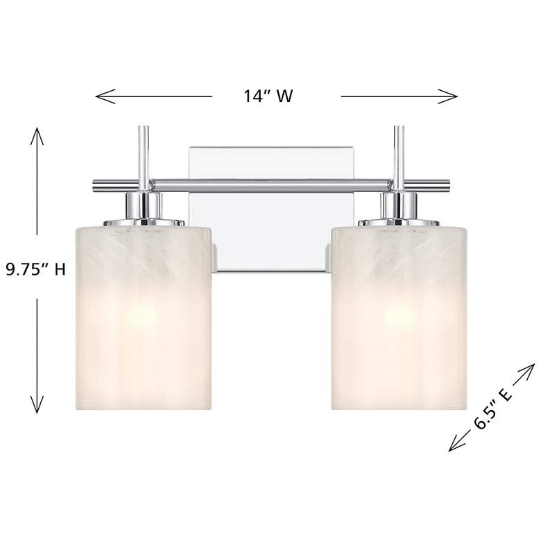 Image 6 2-Light Bathroom Vanity Light in Chrome more views