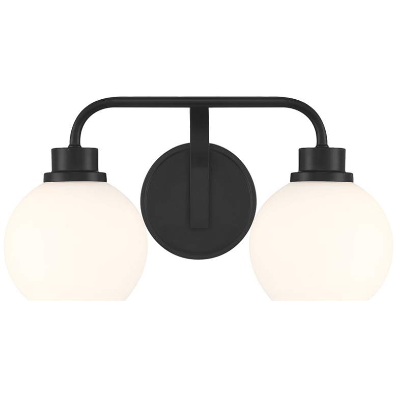 Image 1 2-Light Bathroom Vanity Light in Matte Black