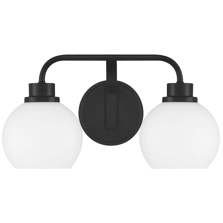 Image 2 2-Light Bathroom Vanity Light in Matte Black more views