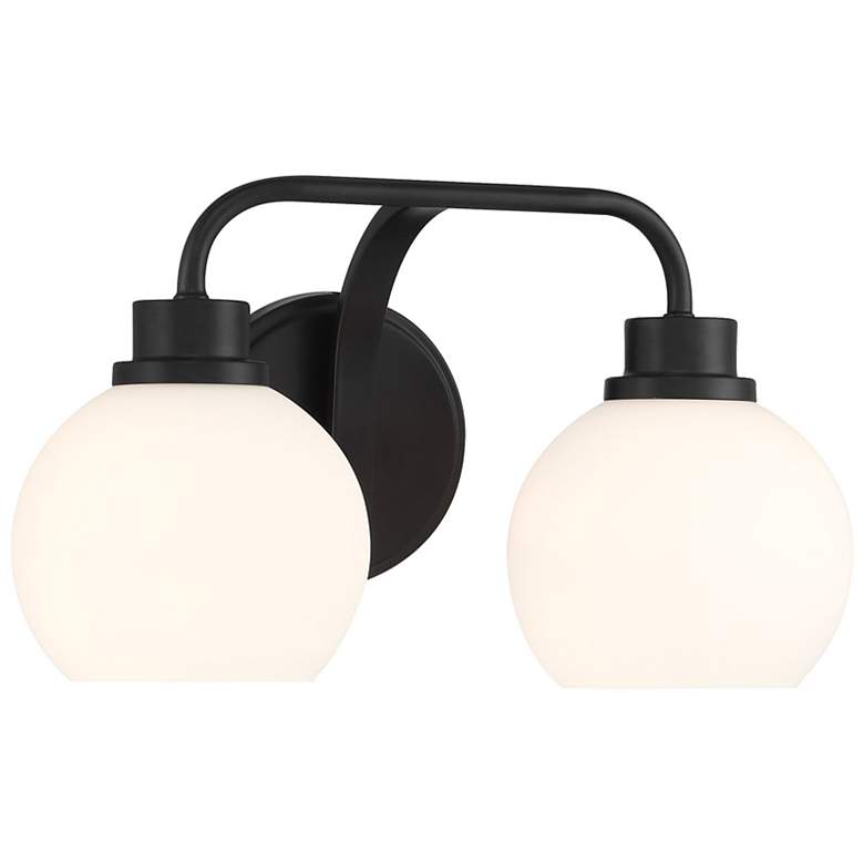 Image 3 2-Light Bathroom Vanity Light in Matte Black more views