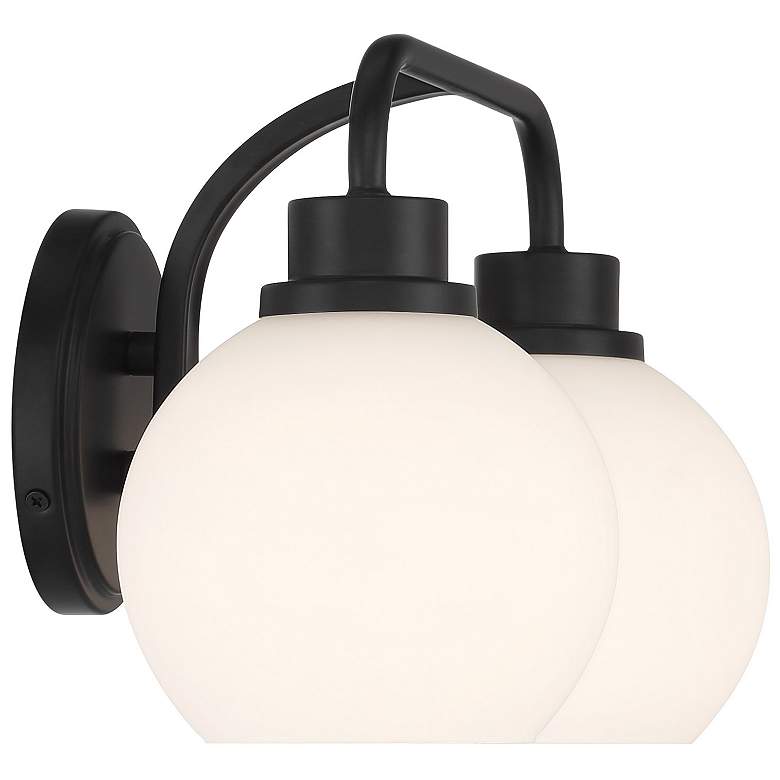 Image 5 2-Light Bathroom Vanity Light in Matte Black more views