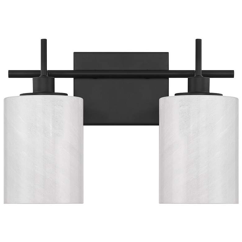 Image 2 2-Light Bathroom Vanity Light in Matte Black more views