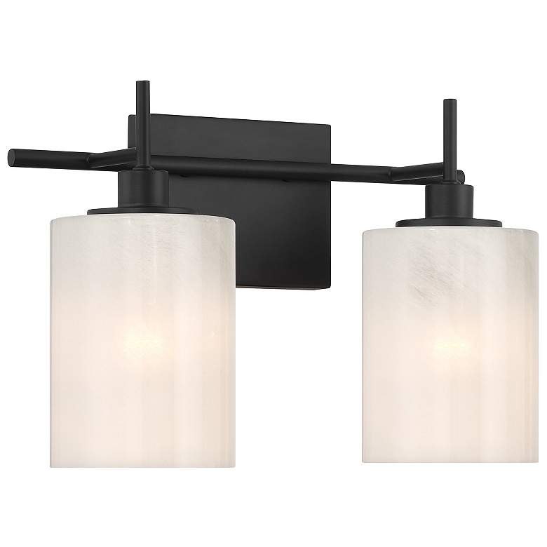 Image 3 2-Light Bathroom Vanity Light in Matte Black more views