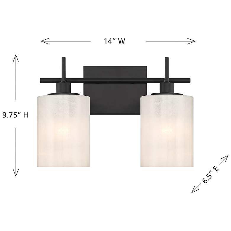 Image 6 2-Light Bathroom Vanity Light in Matte Black more views