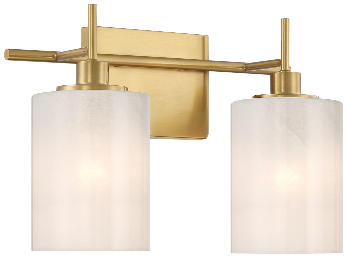 Image 3 2-Light Bathroom Vanity Light in Natural Brass more views