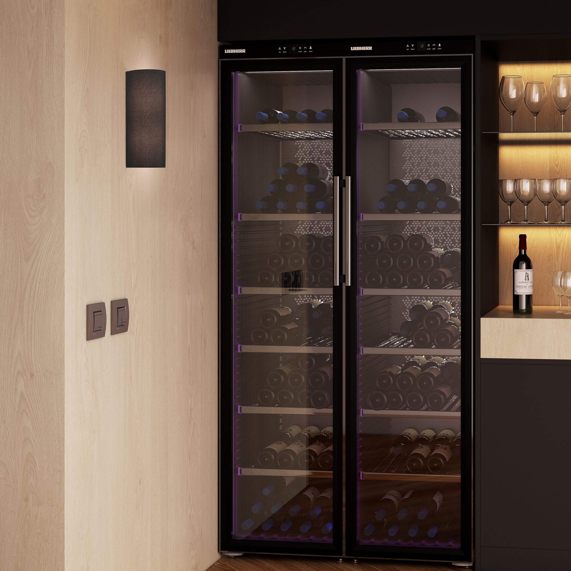 2 Light Black ADA Sconce