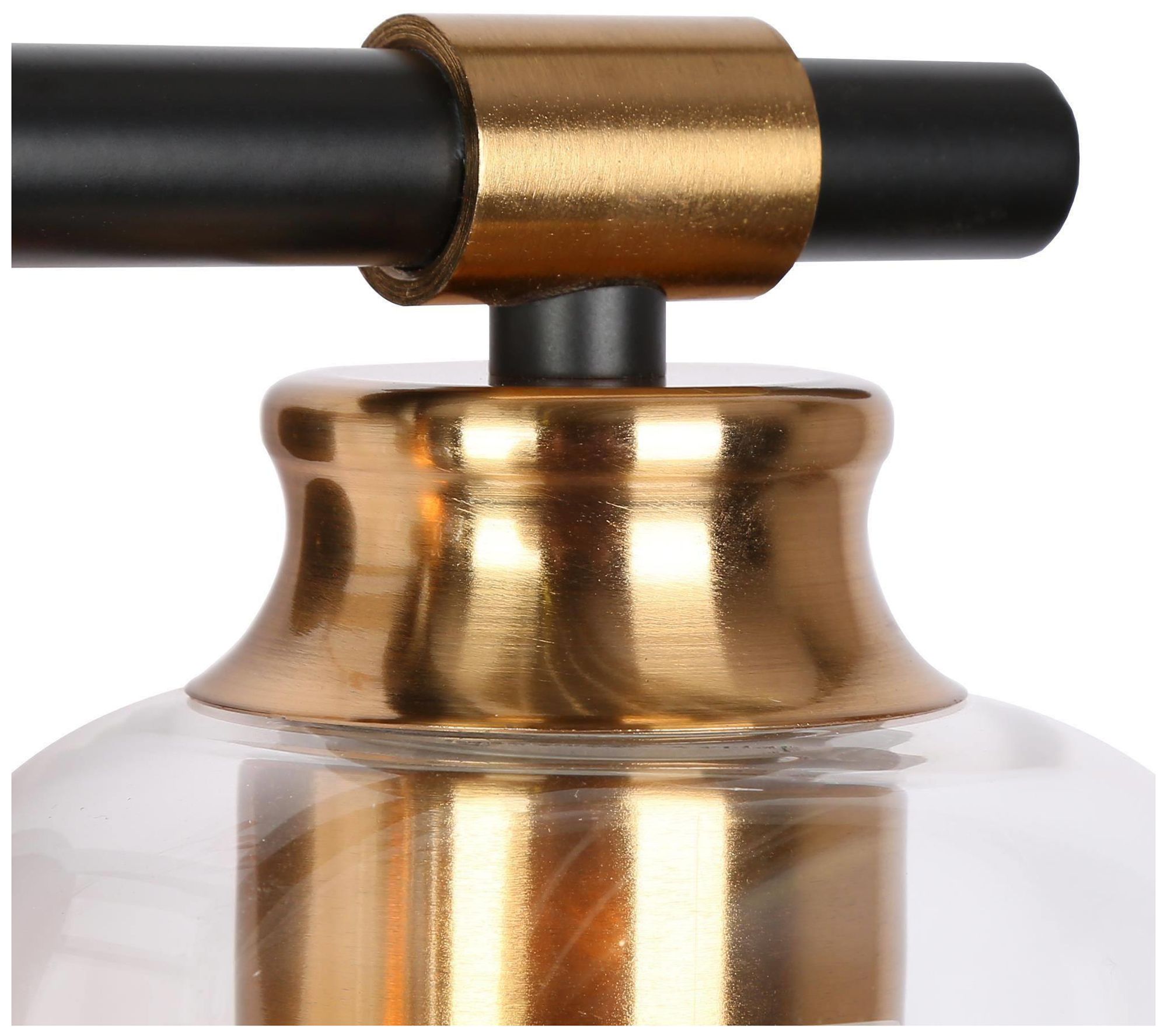 Image 6 2-Light Black and Gold Bath Light more views