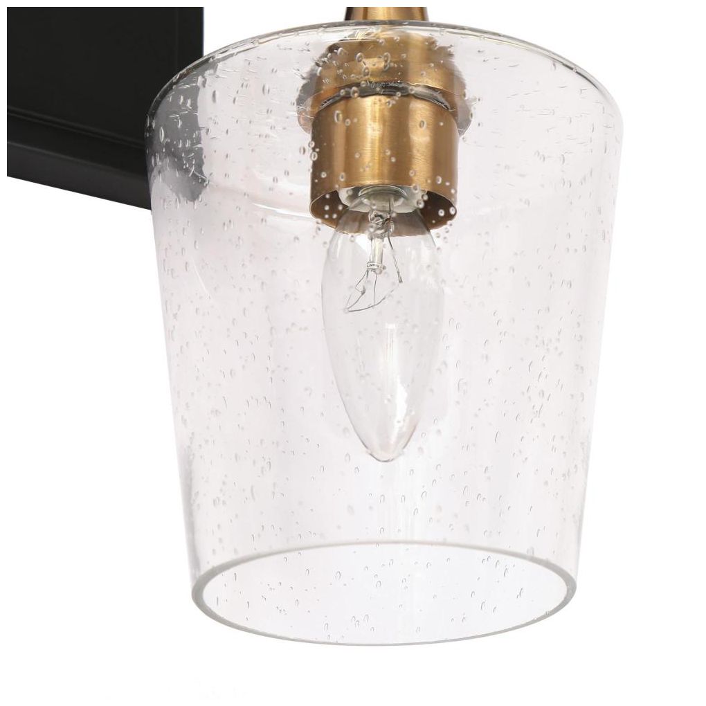 Image 3 2-Light Black Bathroom Vanity Light with Brass Gold Bathlight more views