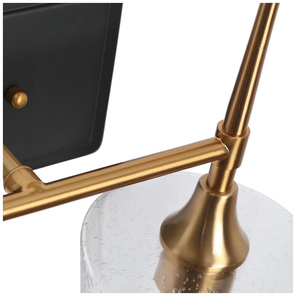 Image 4 2-Light Black Bathroom Vanity Light with Brass Gold Bathlight more views