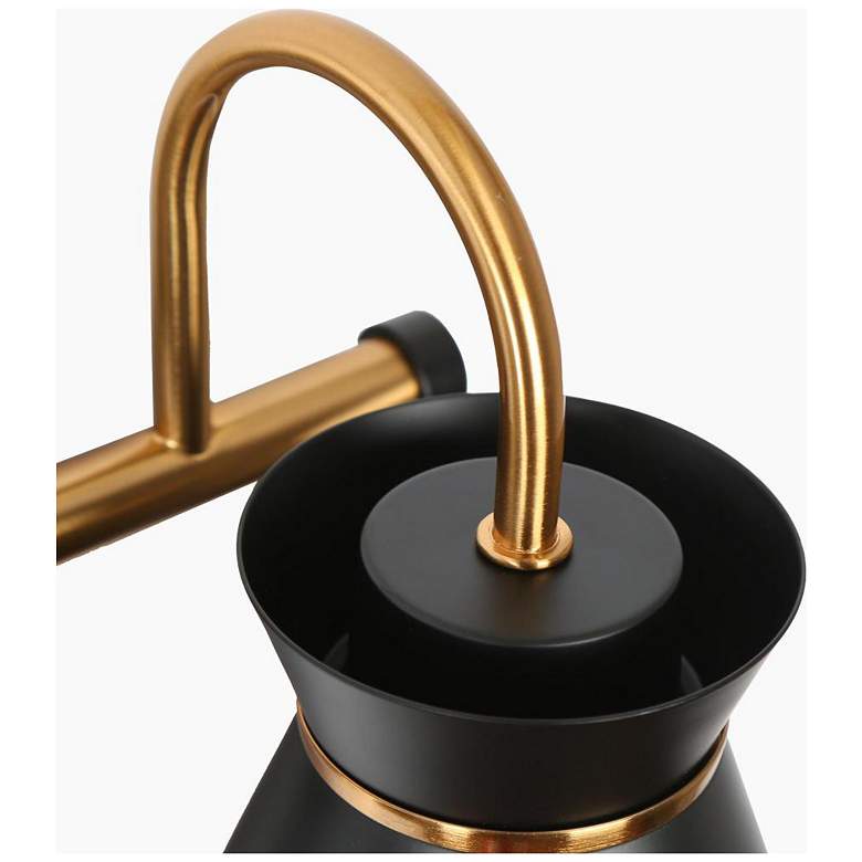 Image 4 2-Light Black Brass Wall Sconce more views