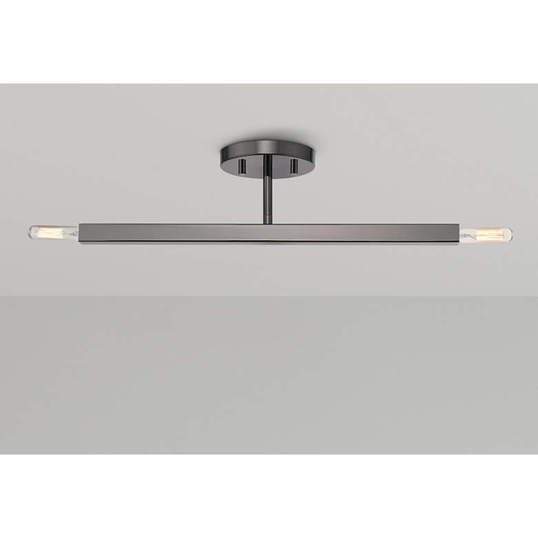 Image 1 2 Light Black Chrome Semi-Flush
