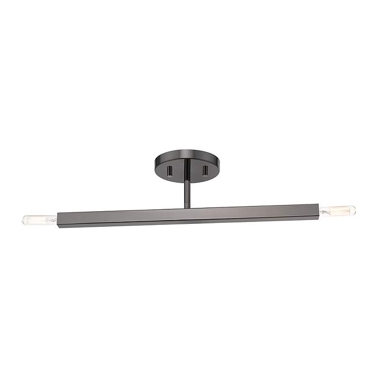 Image 4 2 Light Black Chrome Semi-Flush more views