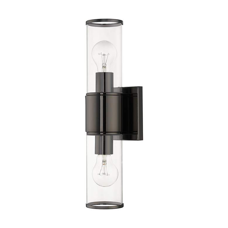 Image 4 2 Light Black Chrome Vanity Sconce more views