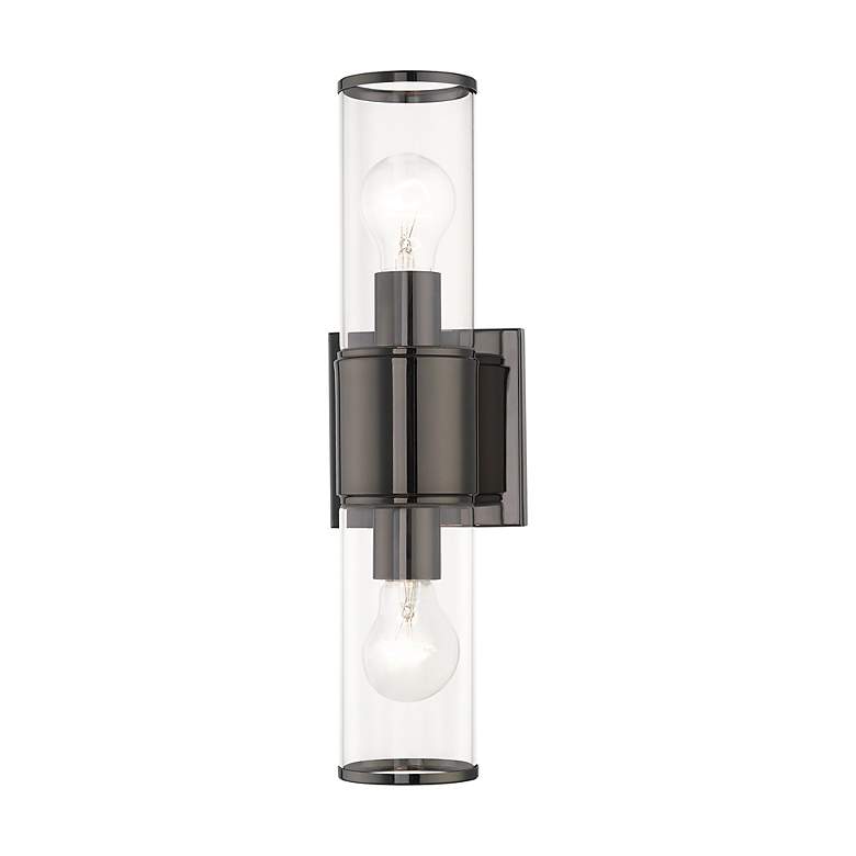 Image 5 2 Light Black Chrome Vanity Sconce more views