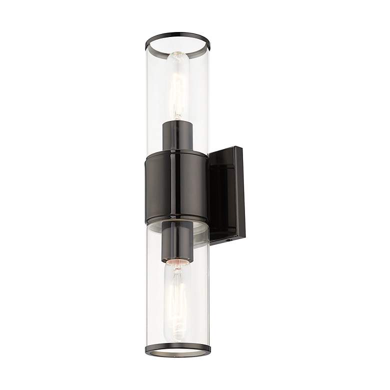 Image 6 2 Light Black Chrome Vanity Sconce more views