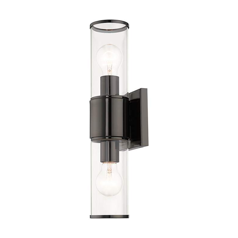 Image 7 2 Light Black Chrome Vanity Sconce more views