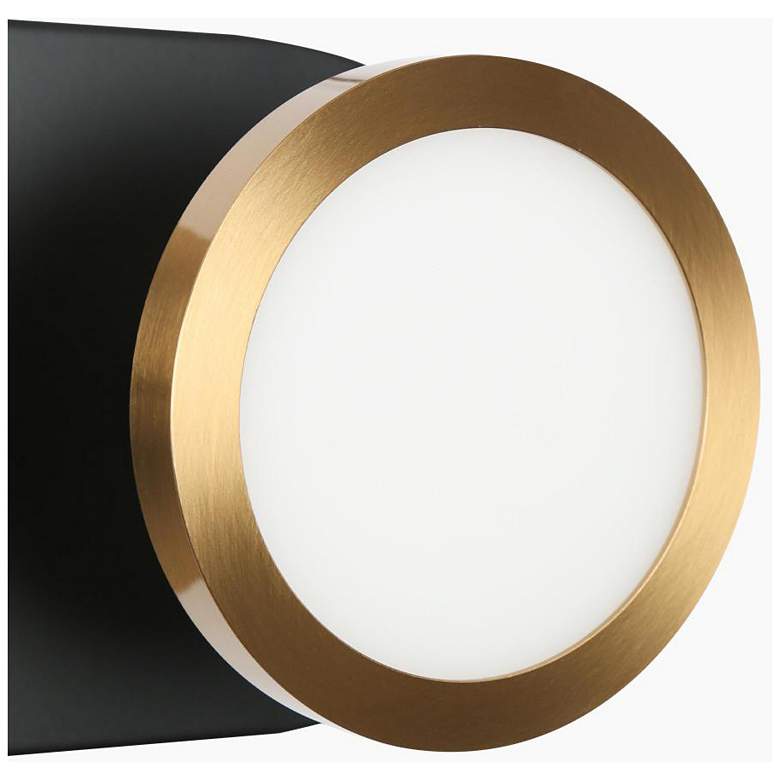 Image 3 2-Light Black Integrated LED Vanity Light more views