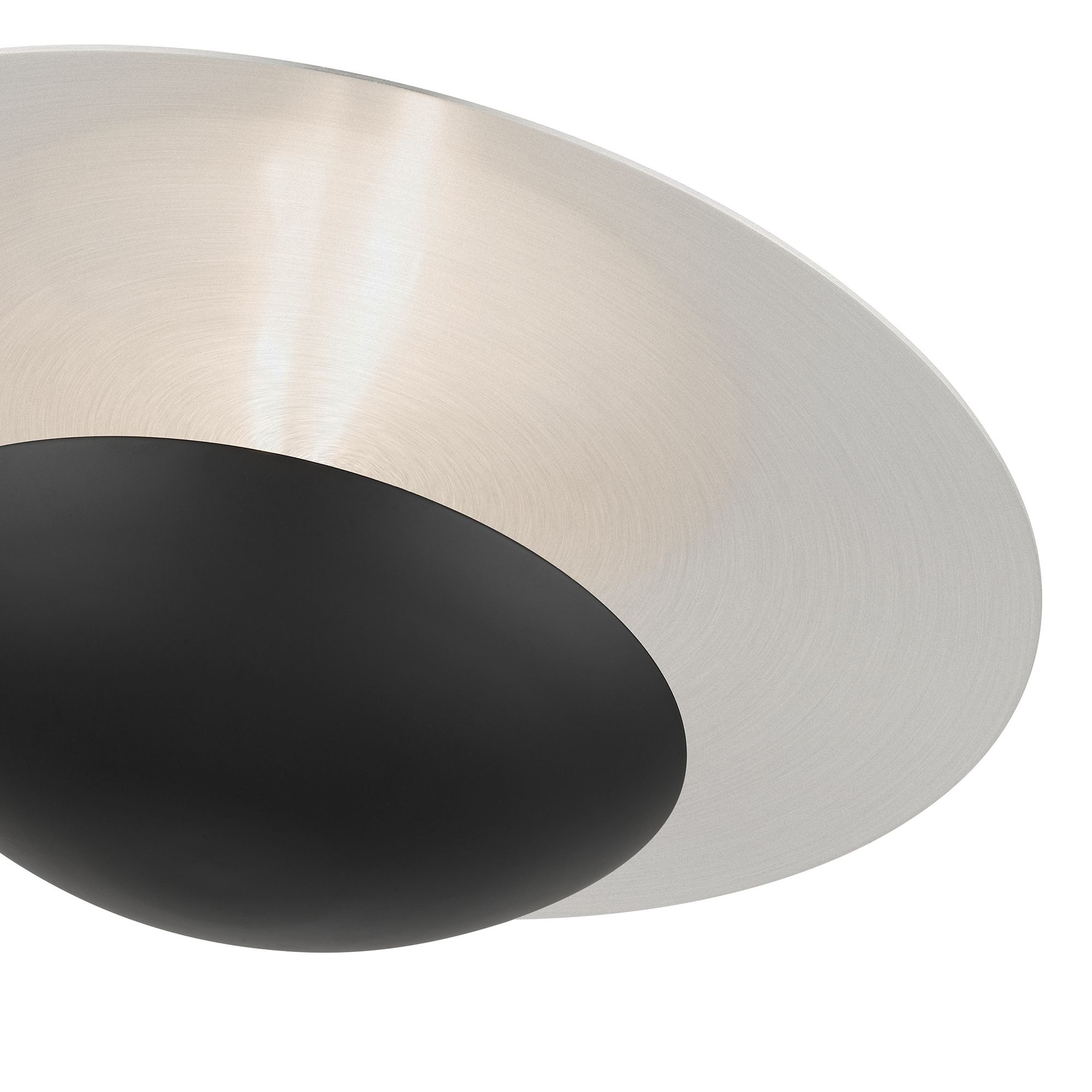 2 Light Black Large Semi-Flush