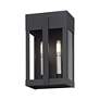 3_2 Light Black Medium Outdoor Wall Lantern with Brushed Nickel Candles more views