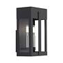 6_2 Light Black Medium Outdoor Wall Lantern with Brushed Nickel Candles more views