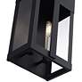 7_2 Light Black Medium Outdoor Wall Lantern with Brushed Nickel Candles more views