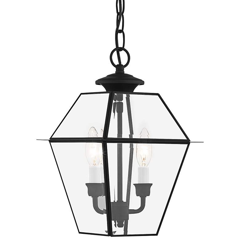 Image 3 2 Light Black Outdoor Chain Lantern