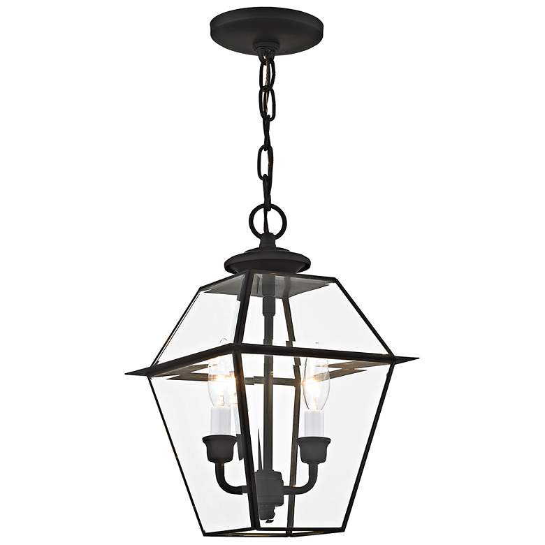 Image 6 2 Light Black Outdoor Chain Lantern more views