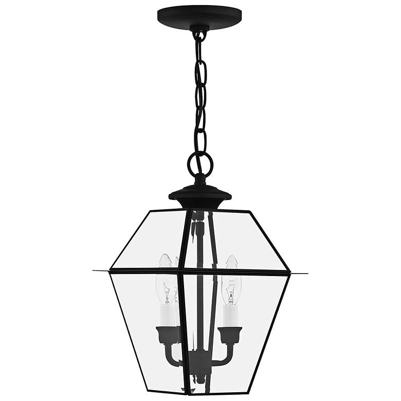 Image 7 2 Light Black Outdoor Chain Lantern more views