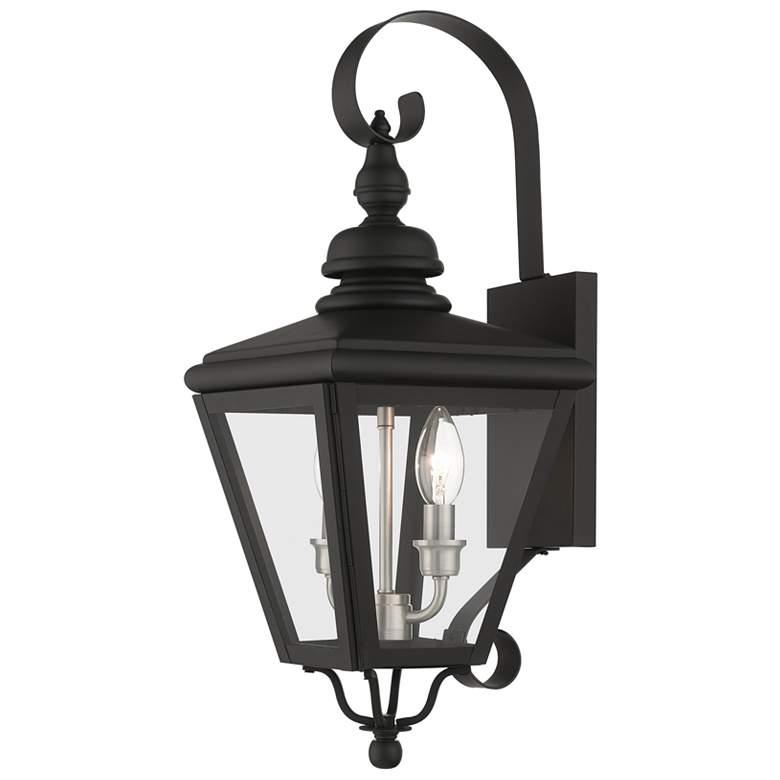 Image 1 2 Light Black Outdoor Medium Wall Lantern