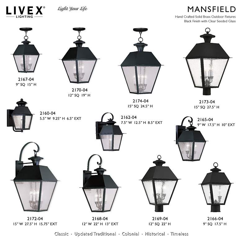 Image 6 2 Light Black Outdoor Pendant Lantern more views