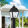 1_2 Light Black Outdoor Post Top Lantern