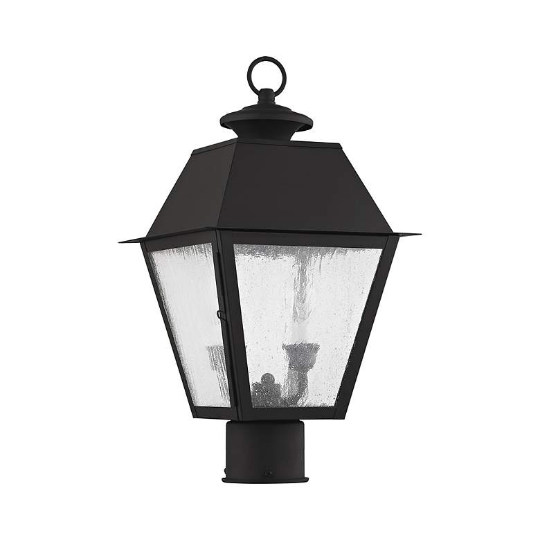 Image 3 2 Light Black Outdoor Post Top Lantern more views