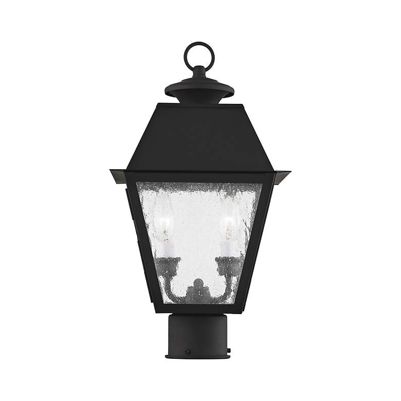 Image 4 2 Light Black Outdoor Post Top Lantern more views
