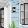 2 Light Black Outdoor Wall Lantern