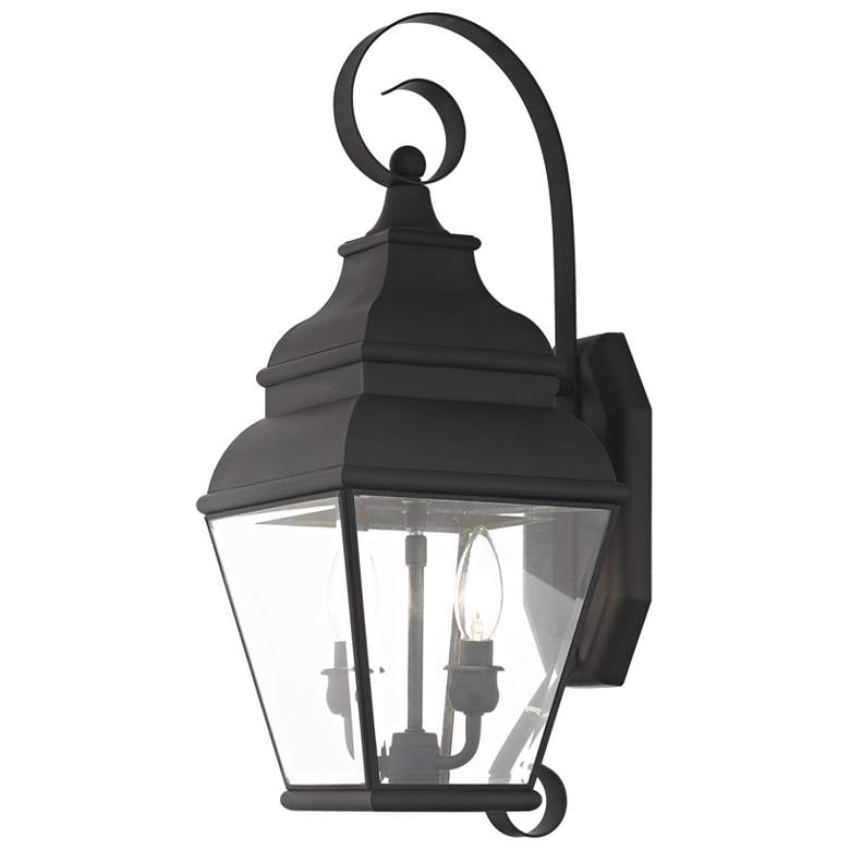 Image 1 2 Light Black Outdoor Wall Lantern