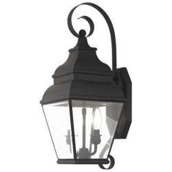 2 Light Black Outdoor Wall Lantern