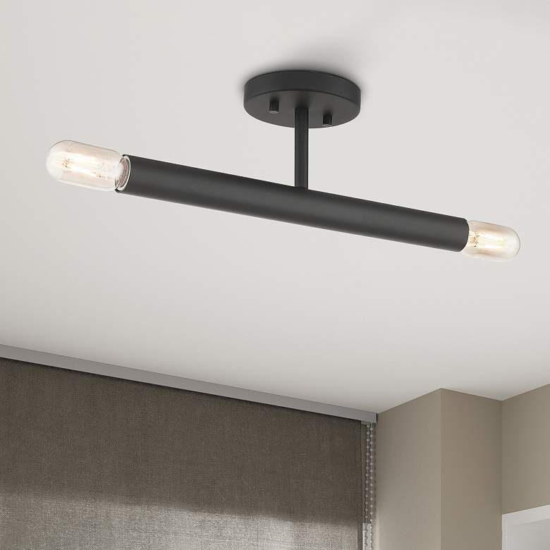 Image 1 2 Light Black Semi-Flush