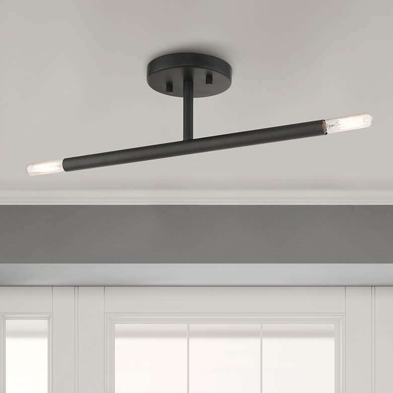Image 1 2 Light Black Semi-Flush